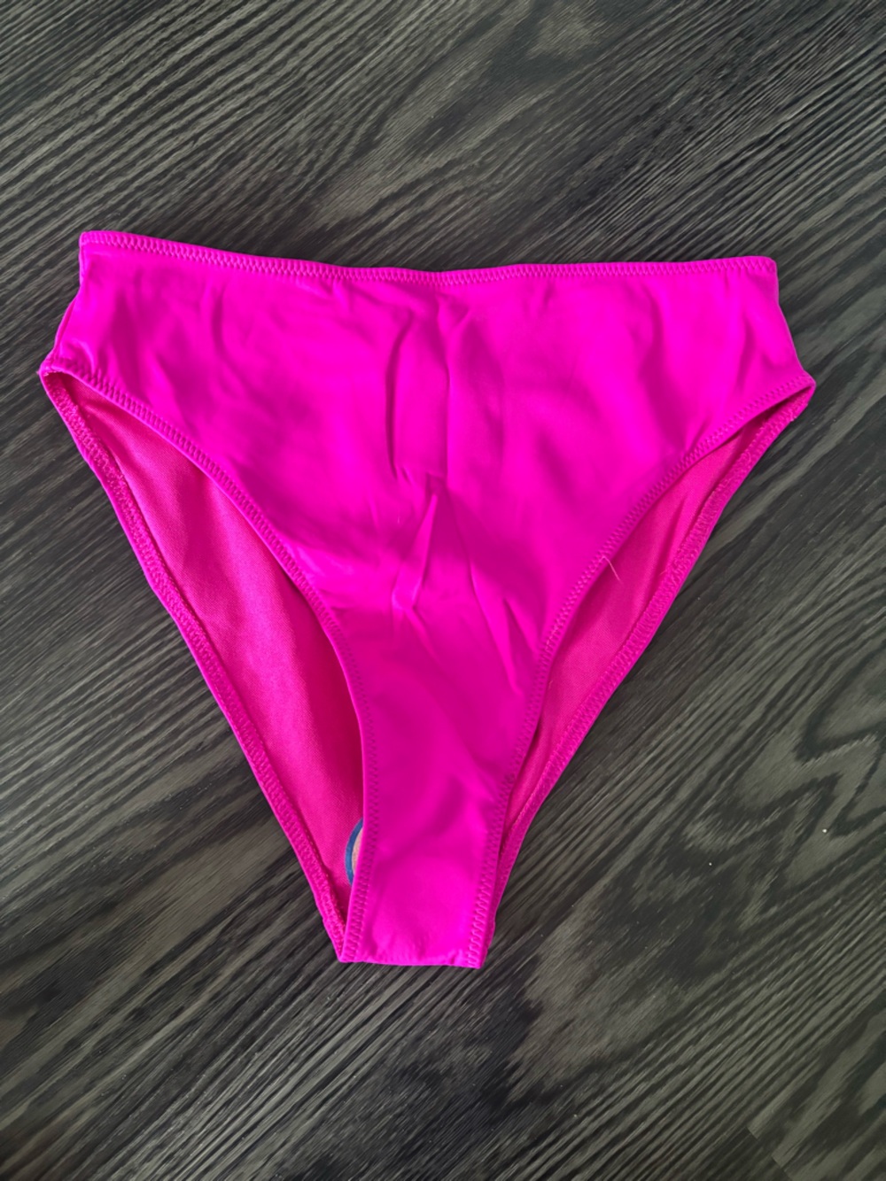Good American Neon Pink High-Cut Bikini Bottom